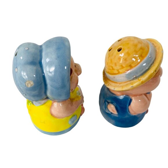 Enesco Pig Salt Pepper Shaker Set VTG Kitsch Farmhouse Kitchen Decor Cottagecore - Picture 8 of 13